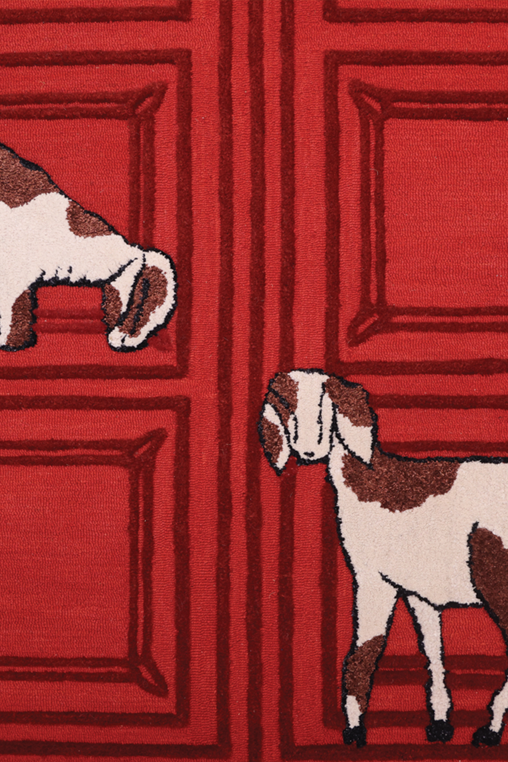 Princess St Red & Brown Wool Bamboo Silk 5x8 feet Irregular Rug - I MEAN DESIGN