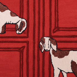 Princess St Red & Brown Wool Bamboo Silk 5x8 feet Irregular Rug - I MEAN DESIGN