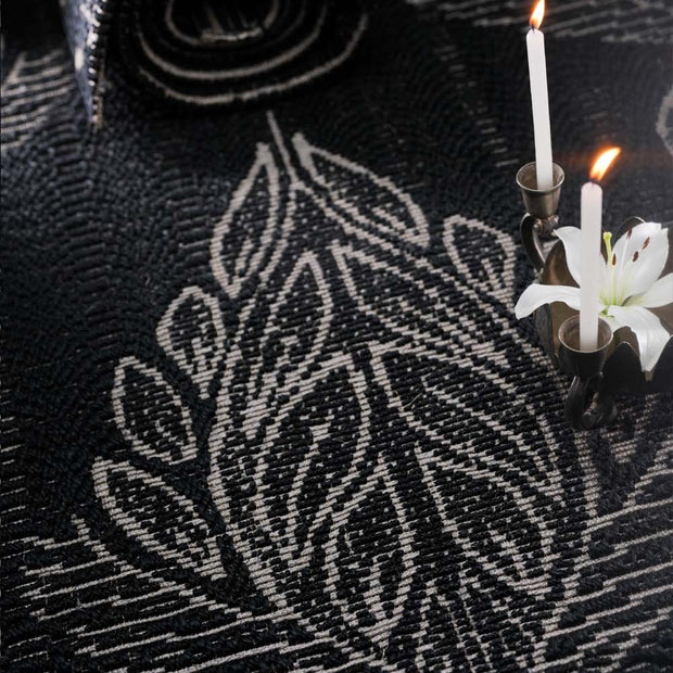 Tarkashi Black & Silver Sisal 6x9 feet Rectangle Rug - I MEAN DESIGN