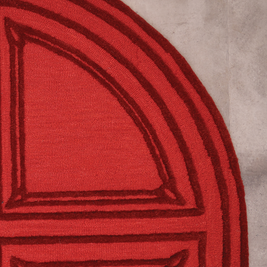 Princess St Red & Brown Wool Bamboo Silk 5x8 feet Irregular Rug - I MEAN DESIGN