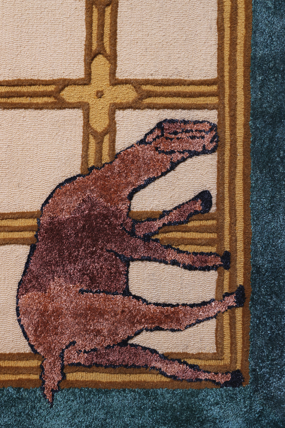 Spice Bazaar Green Gold & Beige Wool Bamboo Silk 5x8 feet Rectangle Rug - I MEAN DESIGN