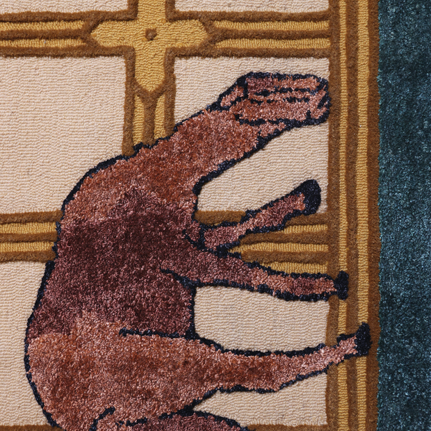 Spice Bazaar Green Gold & Beige Wool Bamboo Silk 5x8 feet Rectangle Rug - I MEAN DESIGN