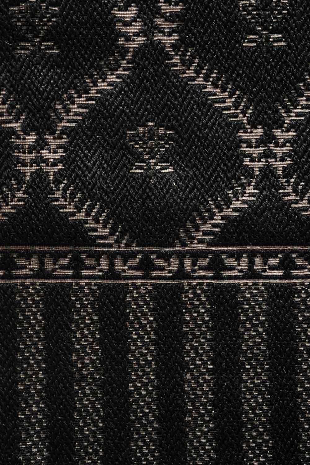 Zarnishan Black & Silver Sisal 6x9 feet Rectangle Rug - I MEAN DESIGN