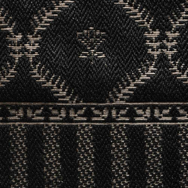 Zarnishan Black & Silver Sisal 6x9 feet Rectangle Rug - I MEAN DESIGN