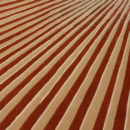 Scallop Brick Wool Bamboo Silk 6x6.4 feet Irregular Rug - I MEAN DESIGN