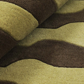 Echo Yellow & Brown Wool 6x7 feet Irregular Rug - I MEAN DESIGN