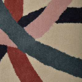 Whorl Multicolour Wool 6x6 feet Round Rug - I MEAN DESIGN