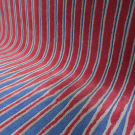 Shore Red & Blue Wool 4x8 feet Rectangle Rug - I MEAN DESIGN