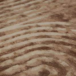 Cove Brown Bamboo Silk 5x8 feet Rectangle Rug - I MEAN DESIGN