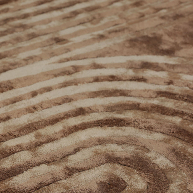 Cove Brown Bamboo Silk 5x8 feet Rectangle Rug - I MEAN DESIGN