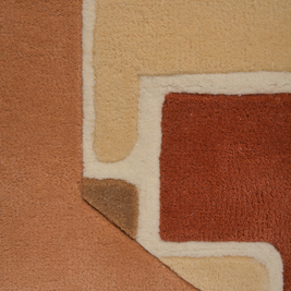 Grid Multicolour Wool 5x6 feet Irregular Rug - I MEAN DESIGN