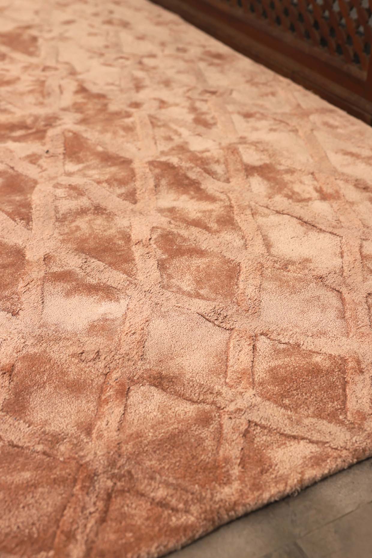 Teera Brown Bamboo Silk 5x8 feet Rectangle Rug - I MEAN DESIGN