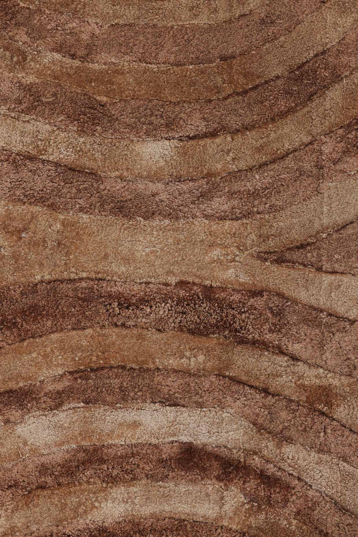 Cove Brown Bamboo Silk 5x8 feet Rectangle Rug - I MEAN DESIGN