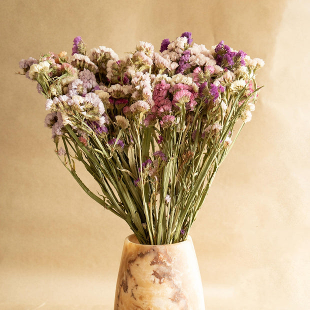 Colourful Statice dried flower bunch for vase decor and home styling by ArteCasa