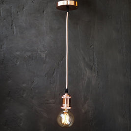 Vintage E27 Socket  Retro Edison Pendant Lamp Holder - The Black Steel