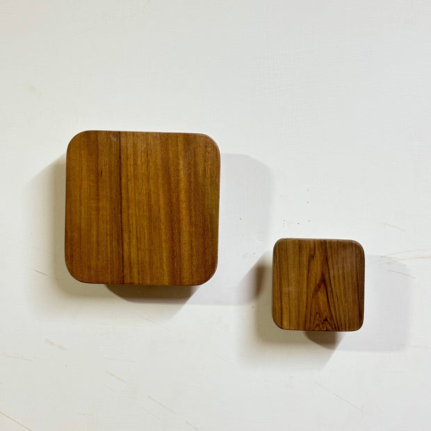 Big Buttons Wood Square Small