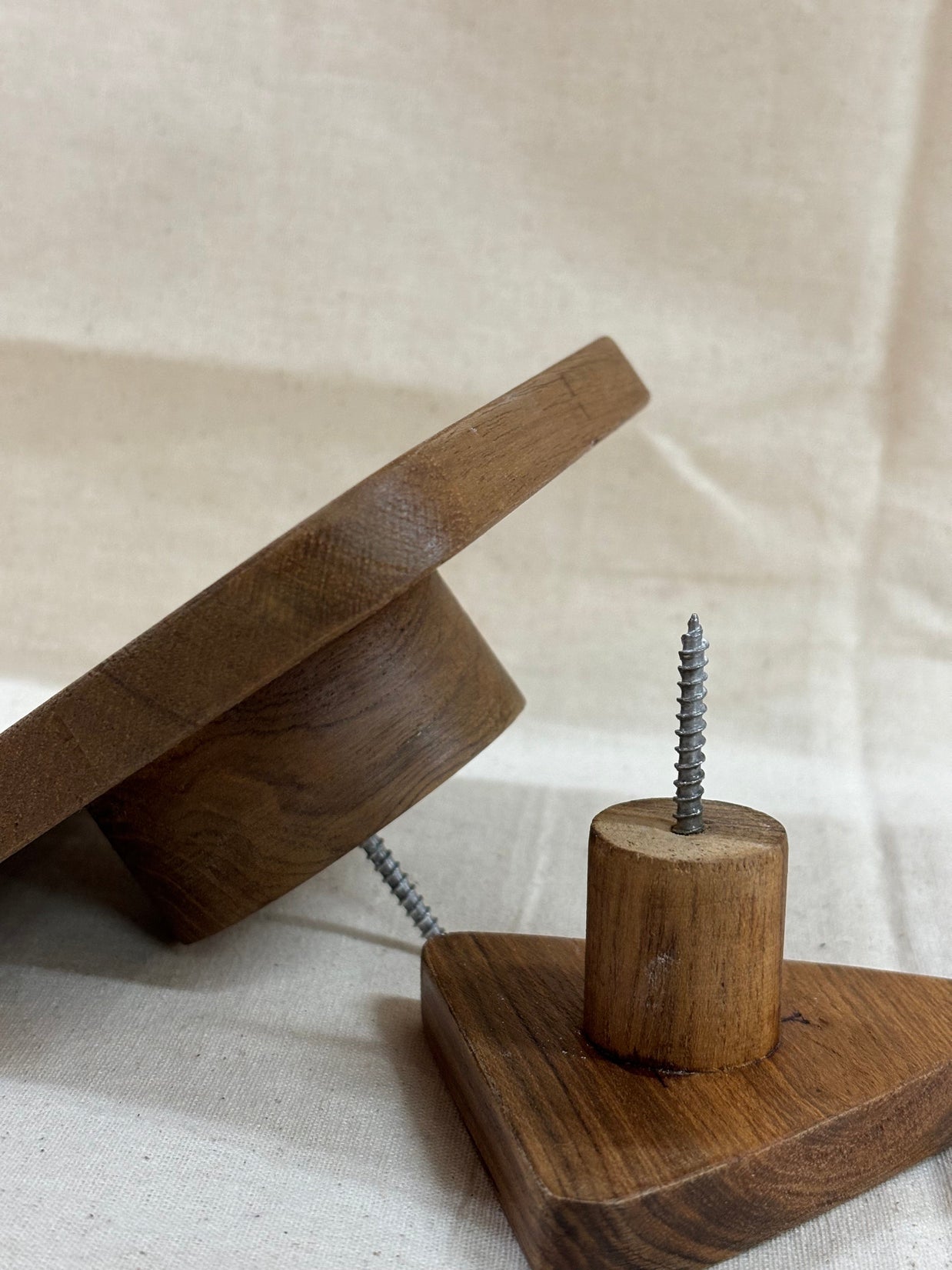 Big Buttons Wood Triangle Small