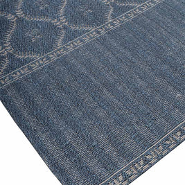 Zarnishan Indigo Blue Sisal 6x9 feet Rectangle Rug - I MEAN DESIGN