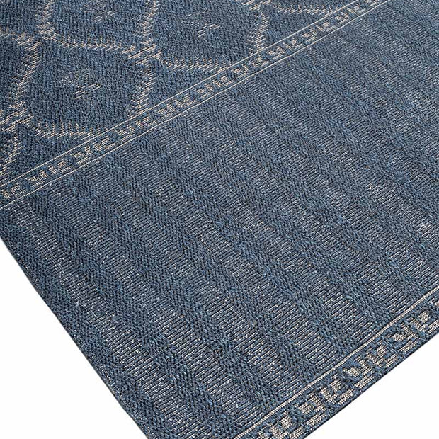 Zarnishan Indigo Blue Sisal 6x9 feet Rectangle Rug - I MEAN DESIGN