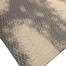 Barcode Beige Wool Viscose 6x9 feet Rectangle Rug