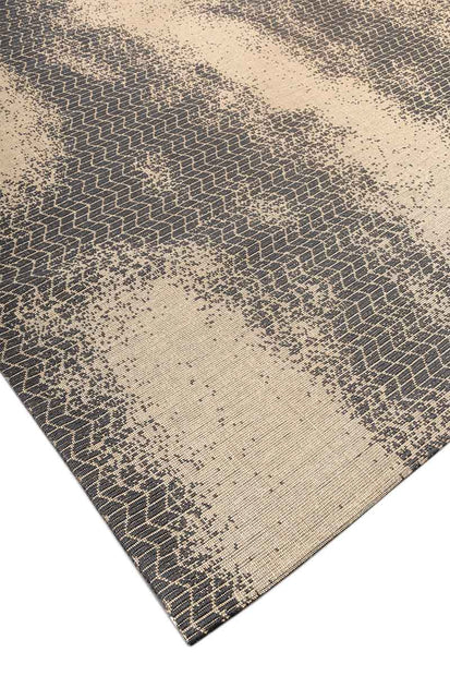 Barcode Beige Wool Viscose 6x9 feet Rectangle Rug