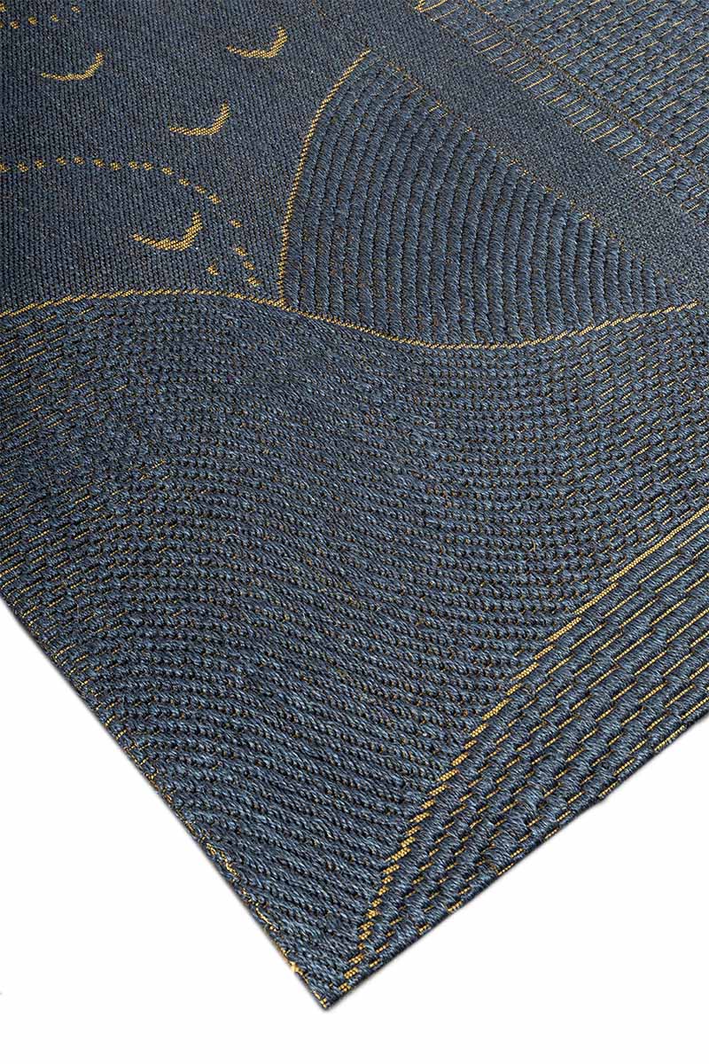 Flood Rug W Blue Sisal 5x8 feet Rectangle Rug - I MEAN DESIGN