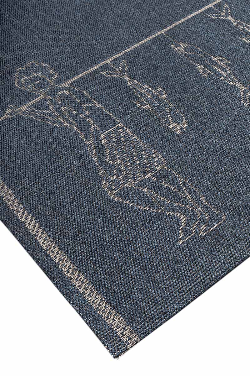Chaakara Indigo Blue Sisal 6x6 feet Square Rug - I MEAN DESIGN