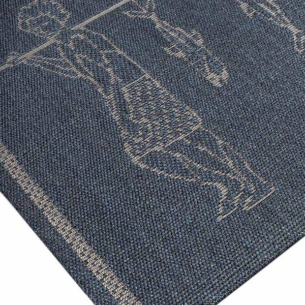 Chaakara Indigo Blue Sisal 6x6 feet Square Rug - I MEAN DESIGN