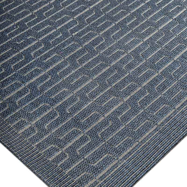 Circuit Blue Sisal 6x9 feet Rectangle Rug - I MEAN DESIGN
