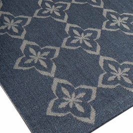 Clover Blue Sisal 6x9 feet Rectangle Rug - I MEAN DESIGN