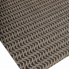 Arrowflow Black natural Jute 8x10 feet Rectangle Rug