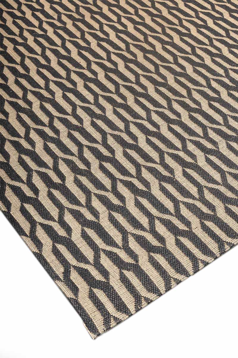 Hexalink Black natural Jute 8x10 feet Rectangle Rug - I MEAN DESIGN