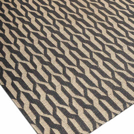Hexalink Black natural Jute 6x9 feet Rectangle Rug - I MEAN DESIGN