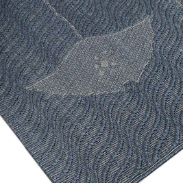 Sea Nettle Blue Sisal 6x9 feet Rectangle Rug - I MEAN DESIGN