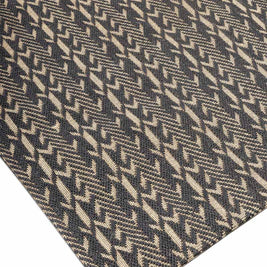 Zig Zag Echo Black natural Jute 5x8 feet Rectangle Rug - I MEAN DESIGN