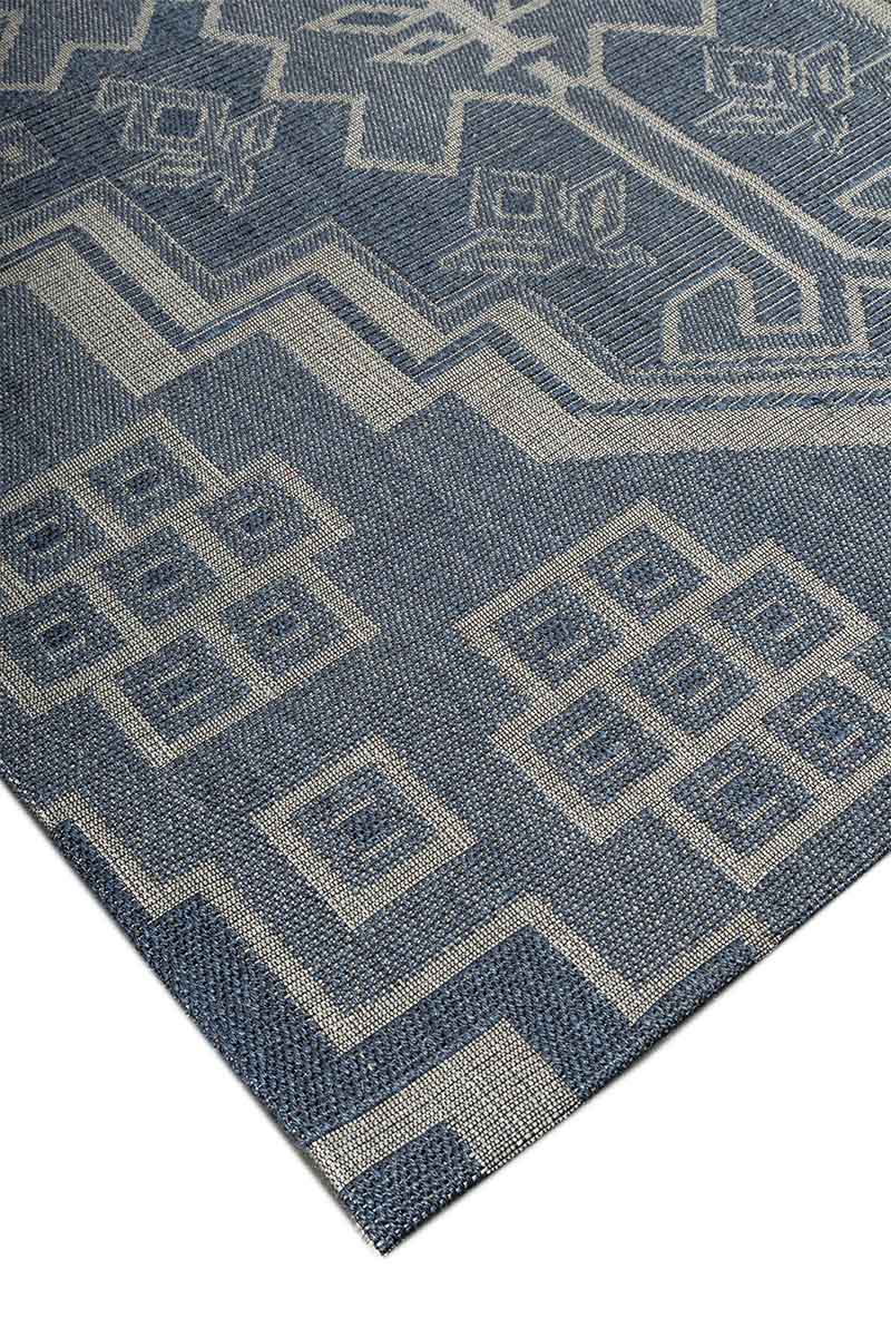 Modern Tribal Blue Sisal 6x9 feet Rectangle Rug - I MEAN DESIGN