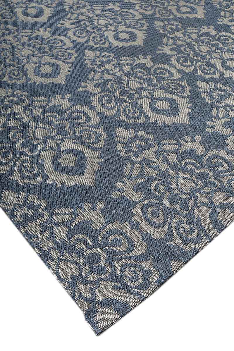 Phulkari Blue Sisal 8x10 feet Rectangle Rug - I MEAN DESIGN