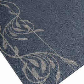 Vintage Bows Blue Sisal 5x8 feet Rectangle Rug - I MEAN DESIGN