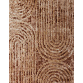 Cove Brown Bamboo Silk 5x8 feet Rectangle Rug - I MEAN DESIGN