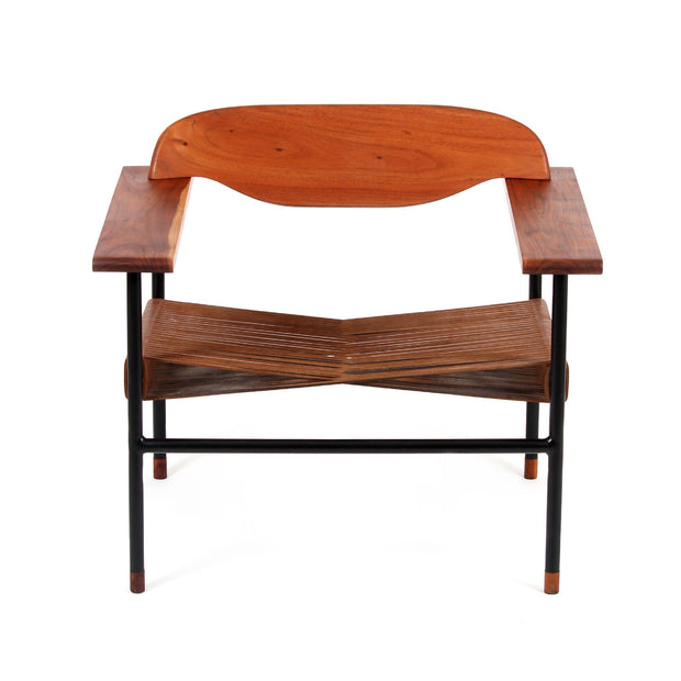 Cross Weave Lounge Chair - Leather