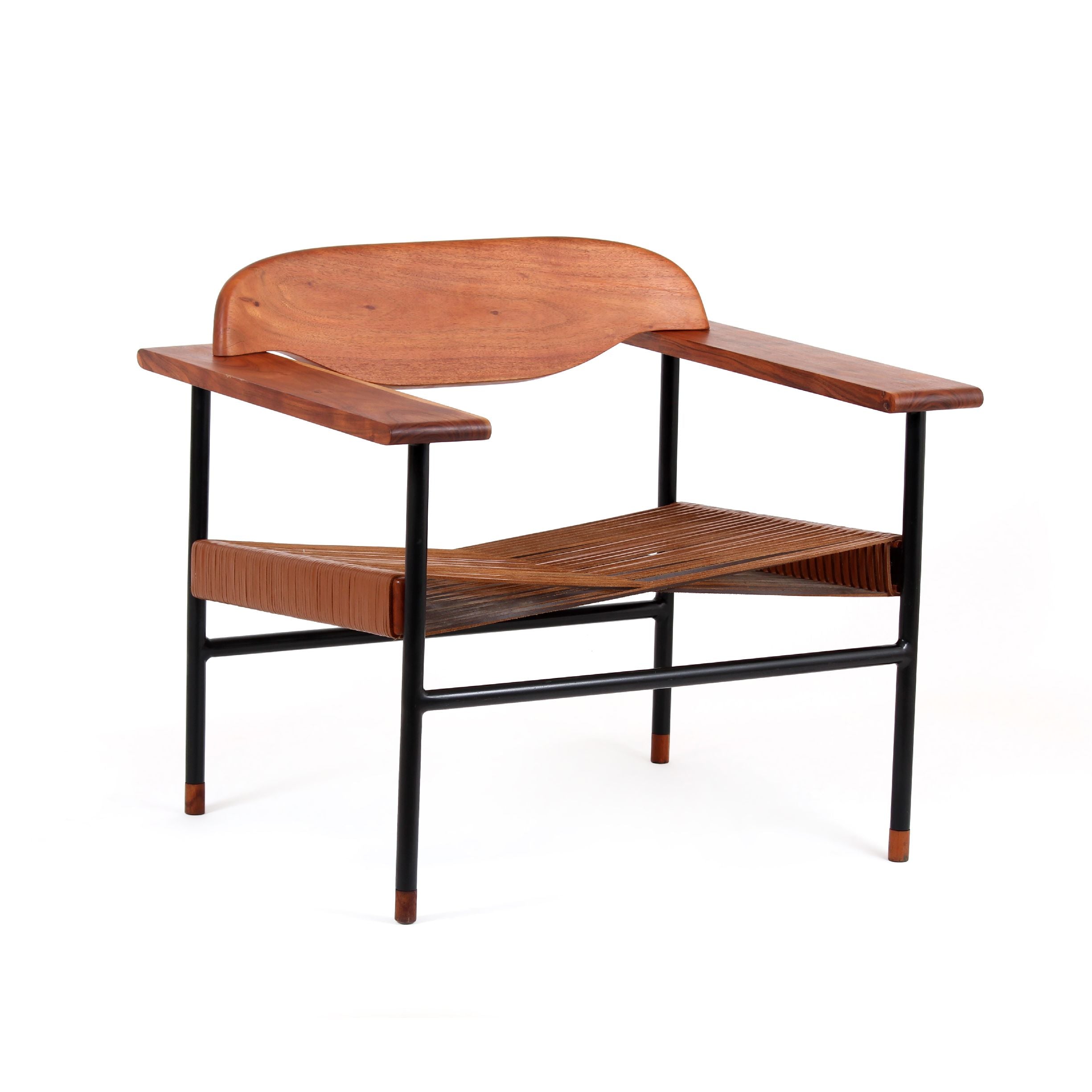 Cross Weave Lounge Chair - Leather