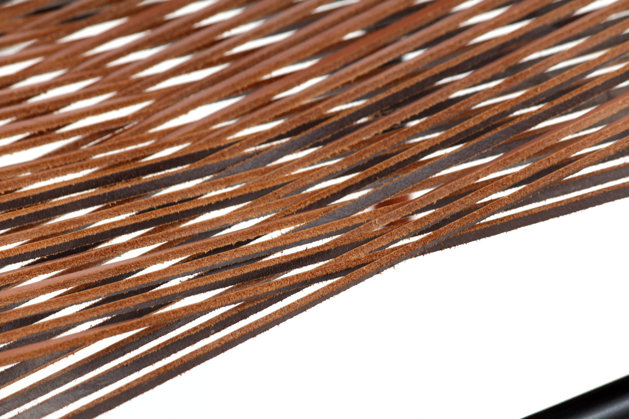 Cross Weave Lounge Chair - Leather