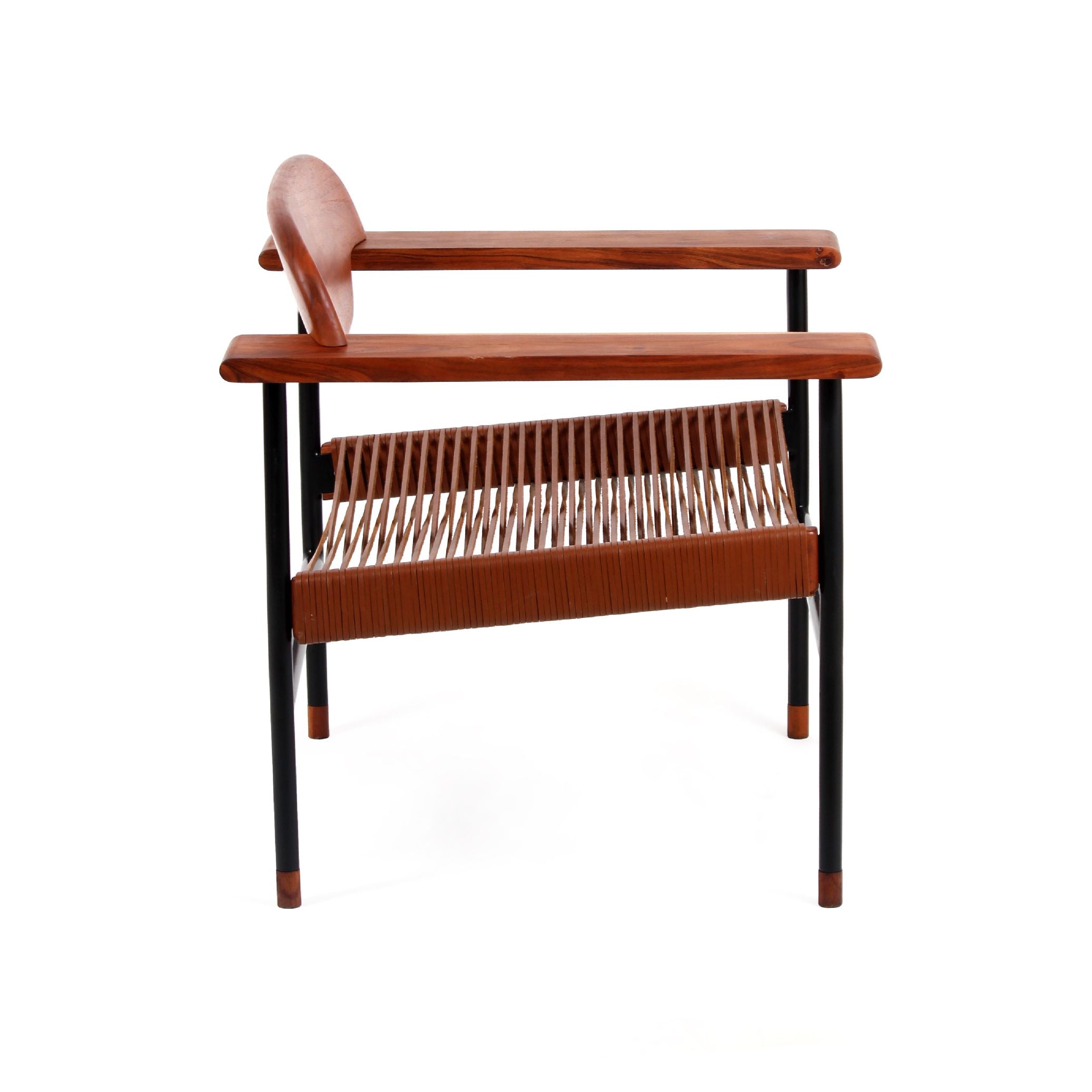 Cross Weave Lounge Chair - Leather