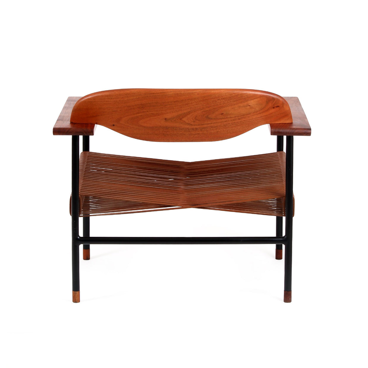 Cross Weave Lounge Chair - Leather