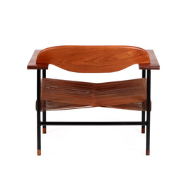 Cross Weave Lounge Chair - Leather