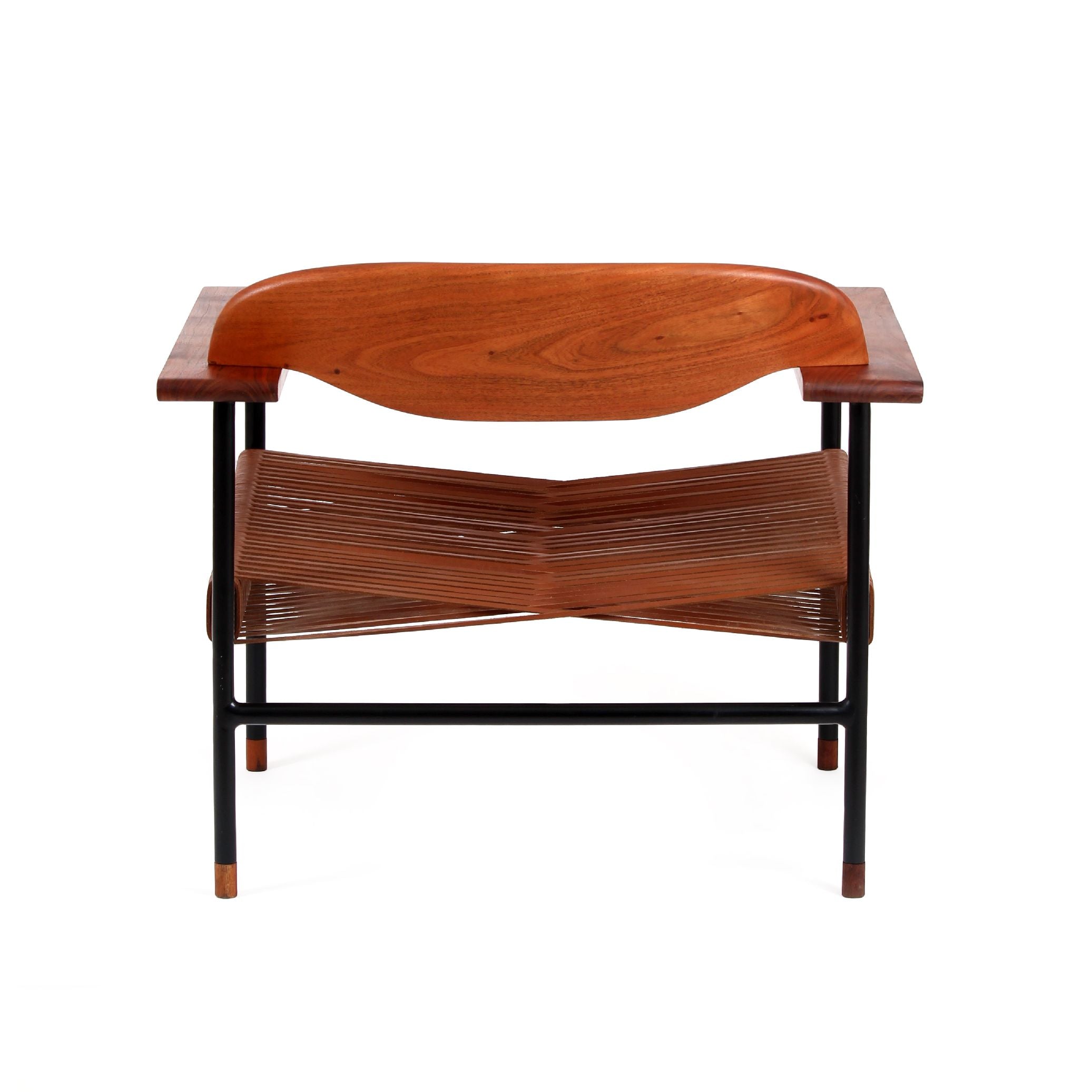 Cross Weave Lounge Chair - Leather