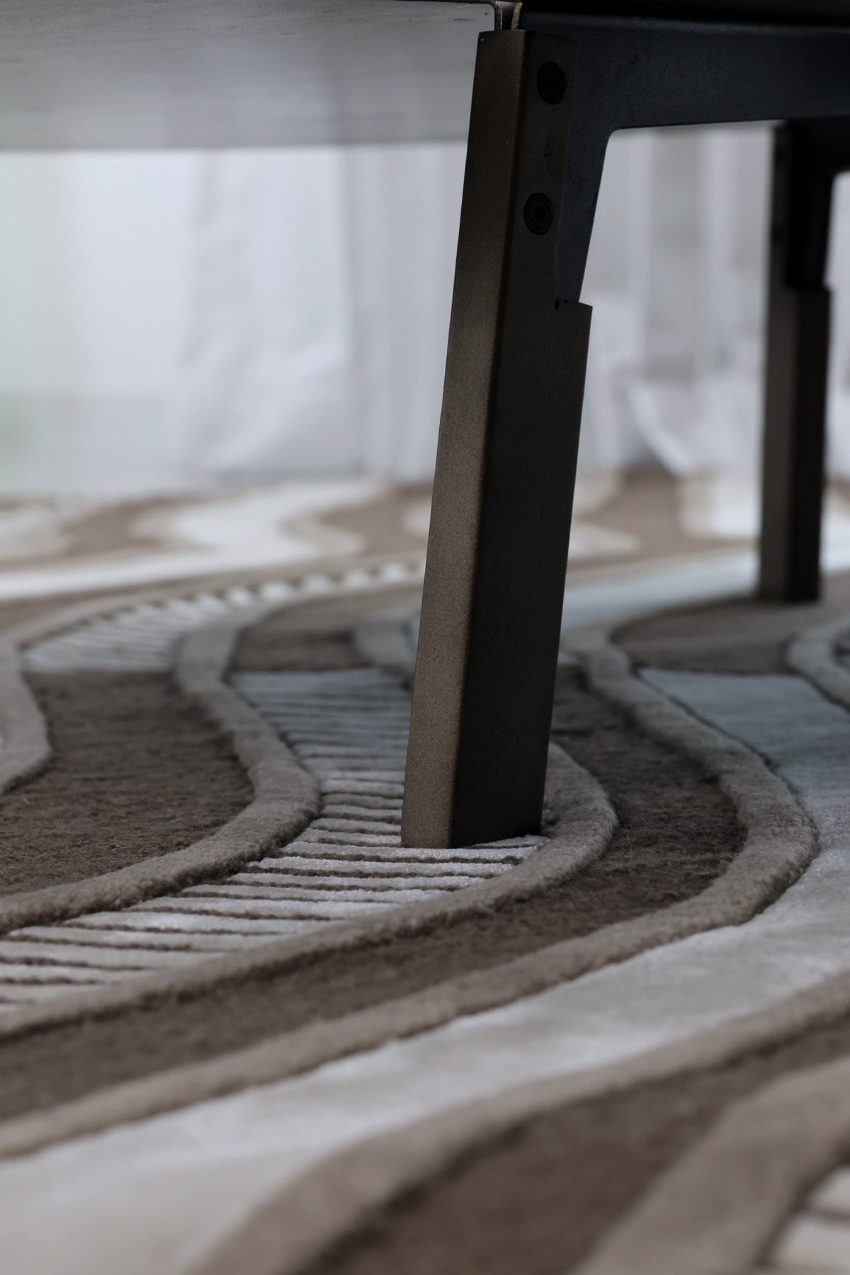 Stream Multicolour Wool Viscose 6x9 feet Rectangle Rug - I MEAN DESIGN