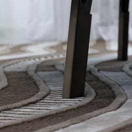 Stream Multicolour Wool Viscose 6x9 feet Rectangle Rug - I MEAN DESIGN