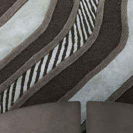 Stream Multicolour Wool Viscose 6x9 feet Rectangle Rug - I MEAN DESIGN