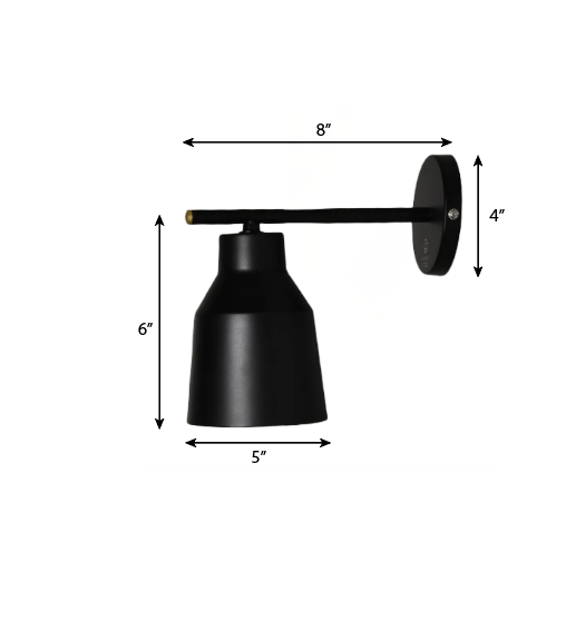 CWS133 Art-Deco Wall Sconce - The Black Steel